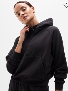 Athleta Forever Fleece 1/2 Zip Hoodie in Red